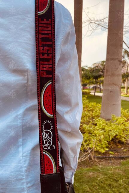 Embroidered bag strap